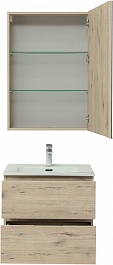 Aquanet Мебель для ванной Алвита New 60 2 ящика подвесная дуб веллингтон белый – фотография-4